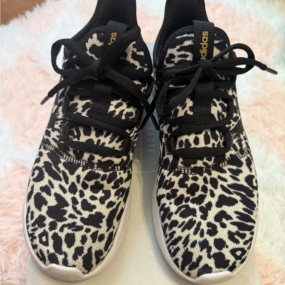Adidas Women's Black and White Animal Print Sneakers